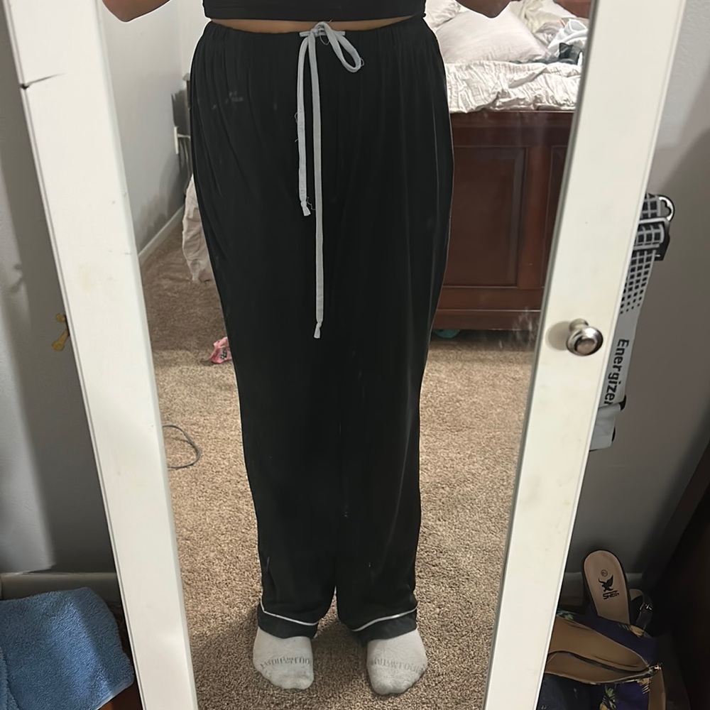 I am selling black and white flare pants soft stretchy